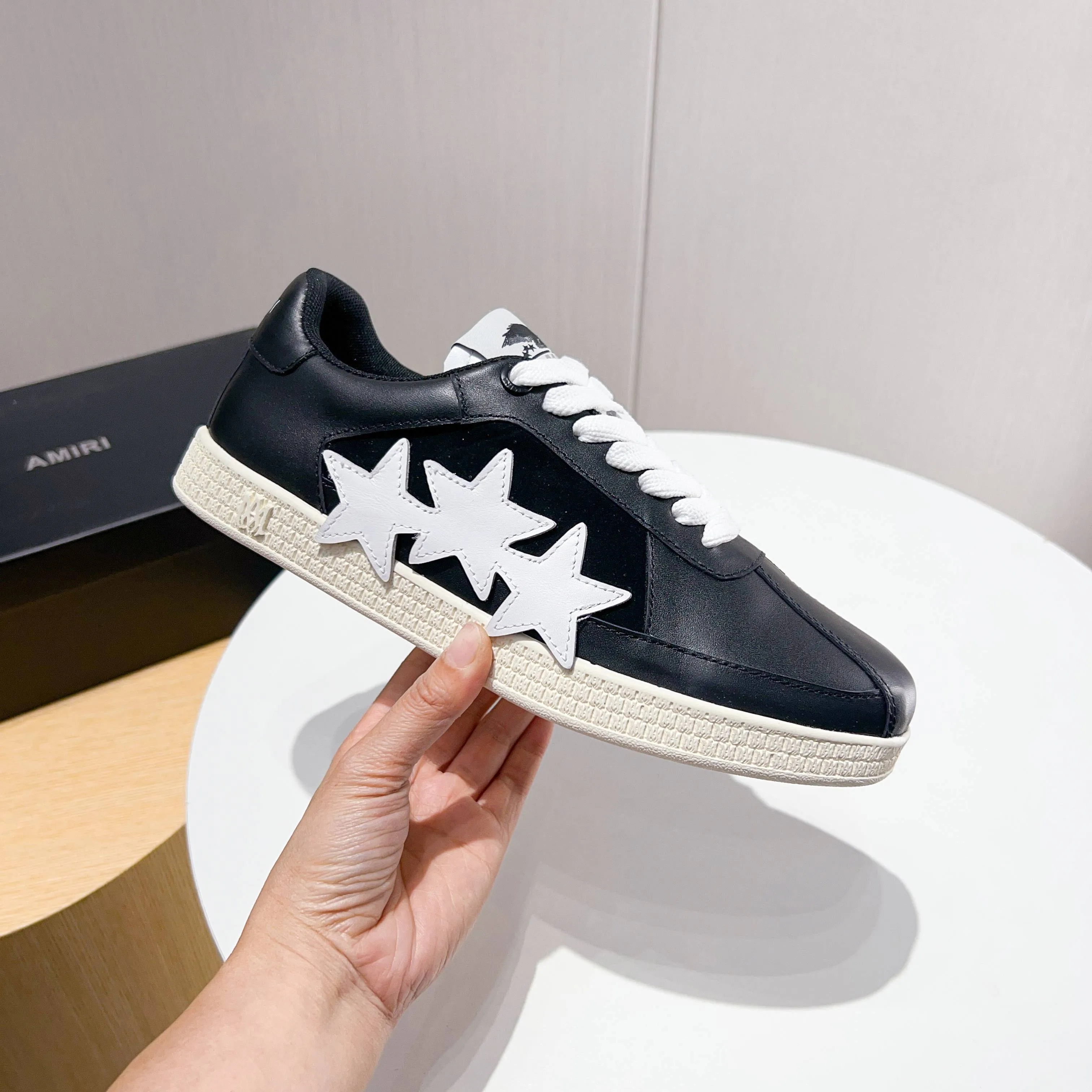 Men's shoes 💰420 [New style] 🌲🌲Balmain - New Amiri trendy shoes, low-top casual sports shoes, the same style as celebrities, made of selected pebbled cowhide and frosted cowhide, original outsole, comfortable on the feet, high-end workmanship, welcome to buy. Size: 39-45 (46 customized)